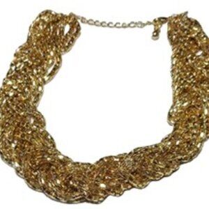 Gold Twisted Mesh Choker/Necklace